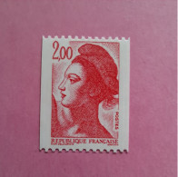 Roulette N°2277a 2 F Rouge N° Rouge Neuf ** (Photo Non Contractuelle) - 1982-1990 Liberty Of Gandon