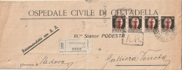 RACCOMANDATA 1944 RSI 4X30 SS TIMBRO CITTADELLA (YK993 - Poststempel