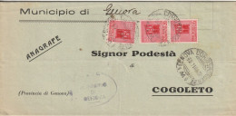 LETTERA 1944 RSI 3X20 MON DIST TIMBRO GENOVA (YK1000 - Poststempel