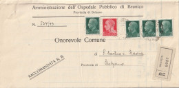 RACCOMANDATA RSI 1944 20+4X25 TIMBRO BRUNICO BOLZANO (YK996 - Storia Postale