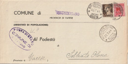 LETTERA 1944 RSI 10+20 TIMBRO BRUSIMPIANO VARESE SOLBIATE OLONA (YK982 - Poststempel