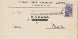 LETTERA 1945 RSI L.1 BANDIERA TIMBRO SANDRIGO VICENZA (YK973 - Marcofilía