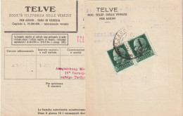 BOLLETTA TELEFONICA TELVE 1944 RSI 2X25 SS TIMBRO BOLZANO (YK960 - Marcophilie