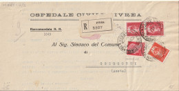 RACCOMANDATA 1945 LUOGOTENENZA 2X2+20+60 TIMBRO AOSTA (YK906 - Poststempel