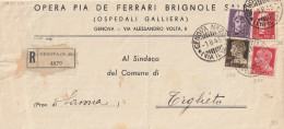 RACCOMANDATA 1945 LUOGOTENENZA 2+10C+20C+50C TIMBRO VICENZA (YK910 - Marcofilía