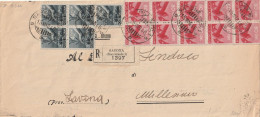 RACCOMANDATA 1946 LUOGOTENENZA 5X40+10*80 TIMBRO MILLESIMO SAVONA   (YK905 - Poststempel