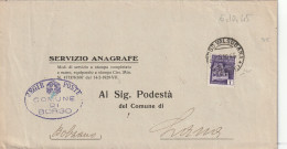 LETTERA 1945 RSI L.1 MON DIST TIMBRO BORGO VALSUGANA TRENTO BOLZANO (YK891 - Storia Postale