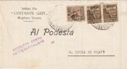 LETTERA 1945 RSI 30+2X10 TIMBRO TREVISO (YK865 - Marcophilia