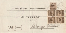 LETTERA 1945 RSI 4X5+30 MONUM DISTR TIMBRO S.ANGELO LODIGIANO (YK864 - Marcophilie