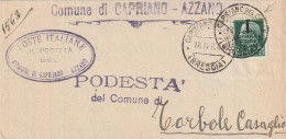 LETTERA 1944 RSI 25 SS TIMBRO CAPRIANO DEL COLLE BRESCIA  (YK851 - Marcophilie