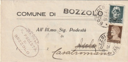 LETTERA 1944 RSI 10+15 TIMBRO BOZZOLO CASALROMANO MANTOVA (YK852 - Marcophilia