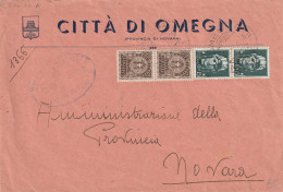 LETTERA 1944 RSI 2X15+2X10 REC AUT TIMBRO OMEGNA  (YK786 - Marcofilía