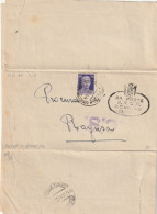 LETTERA 1944 LUOGOTENENZA C.50 TIMBRO ROMA RISPEDITO IN FRANCHIGIA TIMBRO COMISO RAGURA (YK768 - Marcophilie