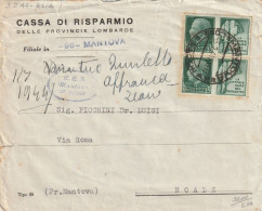 RACCOMANDATA 1944 RSI 2X25 PROP GUERRA TIMBRO MANTOVA NOALE VENEZIA (YK762 - Poststempel