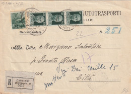 RACCOMANDATA 1946 LUOGOTENENZA 3X60+1 L TIMBRO CAGLIARI (YK760 - Poststempel