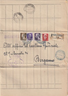 LETTERA 1945 LUOGOTENENZA C.10+50 PM+1+2 -MISTA - TIMBRO MONTEMURLO FIRENZE BERGAMO (YK719 - Marcofilía