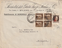 LETTERA 1944 RSI 4X5+30C SS SPOSTATA FIRMATA BIONDI  (YK671 - Storia Postale