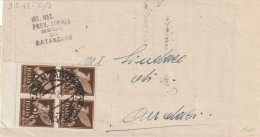 LETTERA 1945 LUOGOTENENZA 4X50 PA/PM TIMBRO CATANZARO ANDALI (YK654 - Poststempel