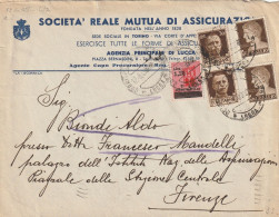 LETTERA 1945 LUOGOTENENZA 2X30+2X10+1,20 SS TIMBRO LUCCA FIRENZE (YK653 - Marcofilie
