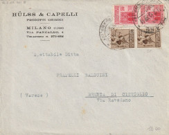 LETTERA 1945 RSI 2X20+2X30 MONUM DIST TIMBRO CITTIGLIO VARESE (YK629 - Marcofilía