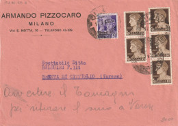 LETTERA 1945 RSI 5X10 SS+50 MON DIST TIMBRO CITTIGLIO VARESE (YK631 - Storia Postale