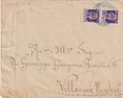 LETTERA 1944 RSI 2X50 SS TIMBRO BLU VILLANOVA MONDOVI CUNEO (YK630 - Storia Postale