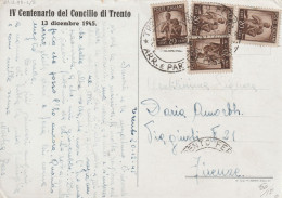 CARTOLINA 1945 LUOGOTENENZA 4X20 TIMBRO TRENTO (YK588 - Poststempel