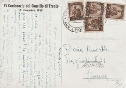 CARTOLINA 1945 LUOGOTENENZA 4X20 TIMBRO TRENTO (YK588 - Marcofilie