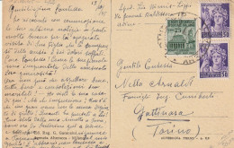 CARTOLINA 1945 LUOGOTENENZA 2X50+25 MON DIST   (YK583 - Marcofilie