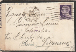 LETTERA 1944 RSI 1 L ISOLATO TIMBRO MILANO CENSURA (YK580 - Storia Postale