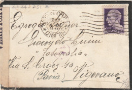 LETTERA 1944 RSI 1 L ISOLATO TIMBRO MILANO CENSURA (YK580 - Marcophilie