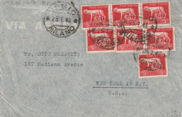 LETTERA LUOGOTENENZA 1946 7X5 DIRETTA USA TIMBRO DESIO MILANO  (YK566 - Marcophilia