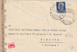 LETTERA 1944 RSI 1,25 SS TIMBRO LANZA TORINESE TORINO (YK558 - Marcophilie