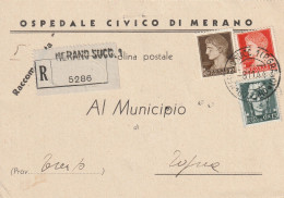 RACCOMANDATA 1944 RSI 1,75+15+10 TIMBRO MERANO TRENTO (YK552 - Storia Postale