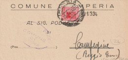 LETTERA 1944 RSI C.20 MON DIST TIMBRO IMPERIA CAMPEGINE REGGIO EMILIA (YK545 - Storia Postale