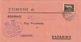 LETTERA DOPPIA SPEDIZIONE 1944 RSI C.5---2X5 TIMBRO MONTEFIORINO MODENA RAVARINO (YK540 - Marcophilia