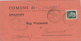 LETTERA DOPPIA SPEDIZIONE 1943 RSI  C.25--C.10 TIMBRO CASTELFRANCO EMILIA MODENA (YK532 - Storia Postale