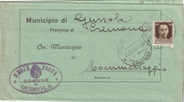 LETTERA DOPPIA SPEDIZIONE 1943 RSI C.30---2X15 TIMBRO GUSSOLACREMONA  (YK536 - Marcofilía