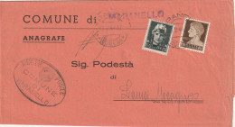 LETTERA DOPPIA SPEDIZIONE 1944 RSI C.15+10---C.15+10 TIMBRO MARANELLO LAMA MOCOGNO MODENA (YK528 - Marcofilía