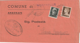 LETTERA DOPPIA SPEDIZIONE 1944 RSI C.15+10---C.15+10 TIMBRO MARANELLO LAMA MOCOGNO MODENA (YK528 - Poststempel