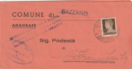 LETTERA DOPPIA SPEDIZIONE 1944 RSI C.25--C.10 TIMBRO CASTELFRANCO EMILIA MODENA BAZZANO BOLOGNA (YK523 - Poststempel