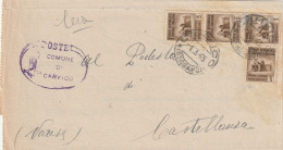 LETTERA 1945 RSI C.5X4 MON DIST TIMBRO CARVICO BERGAMO CASTELLANZA VARESE (YK514 - Marcophilie