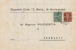 LETTERA 1945 RSI C.25+75 PA TIMBRO TERRAZZO VERONA (YK517 - Marcofilía