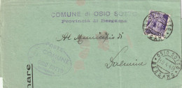 LETTERA 1945 RSI C.50 MON DIST TIMBRO OSIO DI SOTTO BERGAMO DALMINE (YK511 - Storia Postale