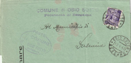 LETTERA 1945 RSI C.50 MON DIST TIMBRO OSIO DI SOTTO BERGAMO DALMINE (YK511 - Marcofilía