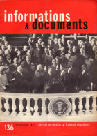 Revue Diplomatique Informations & Documents N° 136 - Février 1961 - Économie Atlantique - Message Présidentiel U.S.A. - Histoire