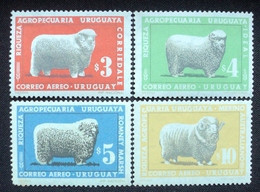 1967 URUGUAY MNH AIR MAIL Yvert A308/311 - Cattle Ovine Ovino Sheep Mouton Oveja Corriedale Ideal Marsh Merino Schaf - Uruguay