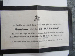 La Famille Marnhac 1939 - Décès