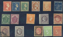 España - Lote De Sellos Clásicos Falsos De Isabel II (1850-1868) - Unused Stamps