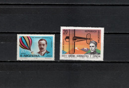 Argentina 1968/1969 Space, Aviation 2 Stamps MNH - Amérique Du Sud